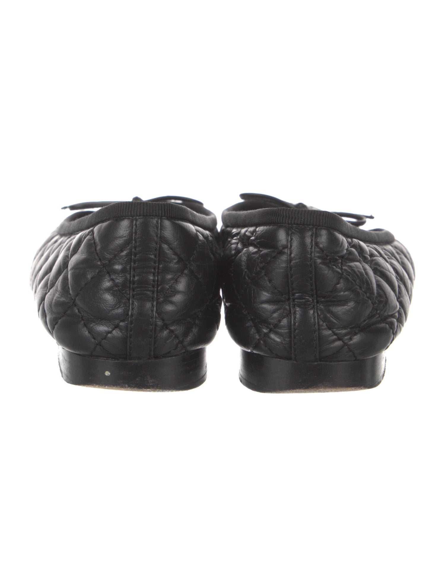 Chanel Interlocking CC Logo Calfskin Ballet Flats